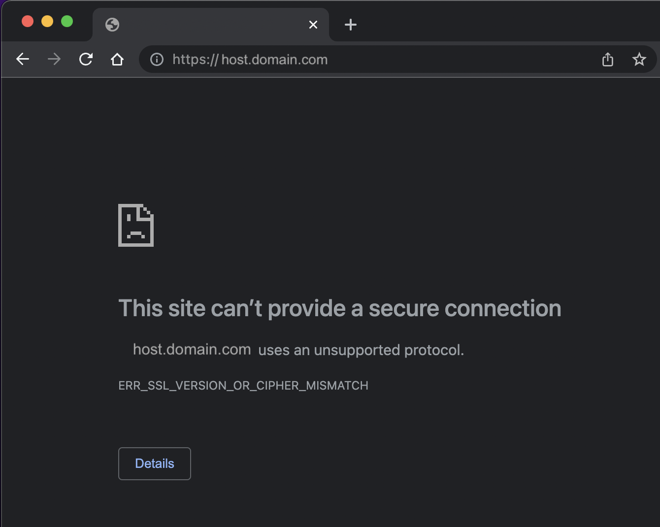 [Chrome 88 TLS 1.1 Error]